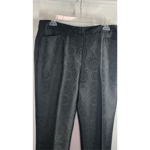 1-James Perse Women's Geometric Trouser Ankle Pants Black Size 12 NWOT - Picture 1 of 7